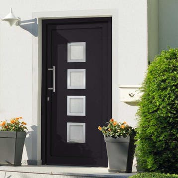 vidaXL Voordeur 108x208 cm antraciet, Verzenden