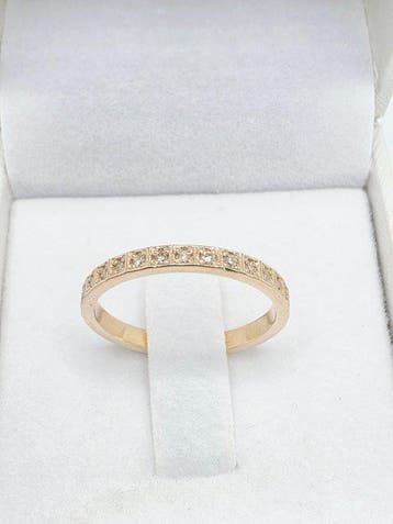 Zonder minimumprijs - Ring Zilver - 0.17ct. tw. Diamant, Nieuw