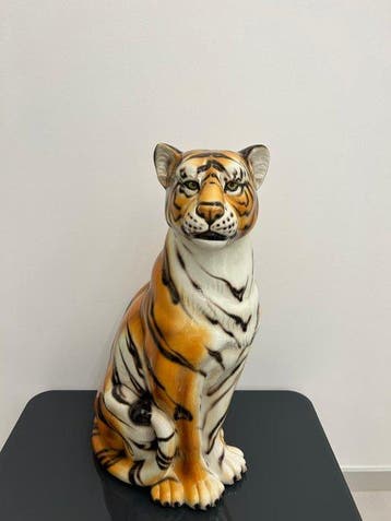 Beeld, Tigre H. 75 cm - 75 cm - Keramiek