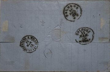 Oostenrijk - Oostenrijk 1862 - Brief van Trieste naar, Postzegels en Munten, Gestempeld