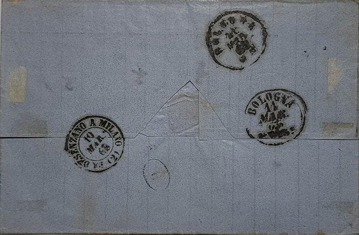 Oostenrijk - Oostenrijk 1862 - Brief van Trieste naar, Postzegels en Munten, Postzegels | Europa | Oostenrijk