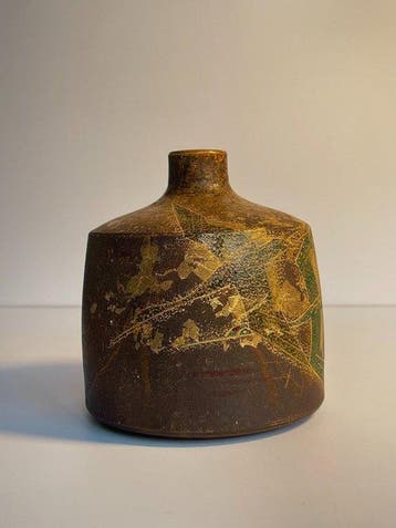 Vase - Céramique - Japon - motif à deux grues - Masato