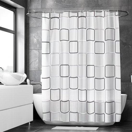 2dekans | Loti Living Douchegordijn Anti Schimmel – Cube, Bricolage & Construction, Sanitaire, Enlèvement ou Envoi