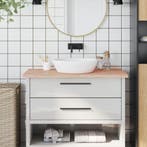 vidaXL Wastafelblad 100x50x2,5 cm massief beukenhout, Huis en Inrichting, Keuken | Keukenelementen, Verzenden, Nieuw