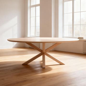 Tafel Ovaal Eikenhout  Matrix Hout 180x100