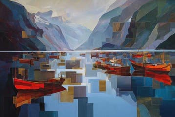 Lea Ottavi - Harbor Without Time XXL · Hand-Finished