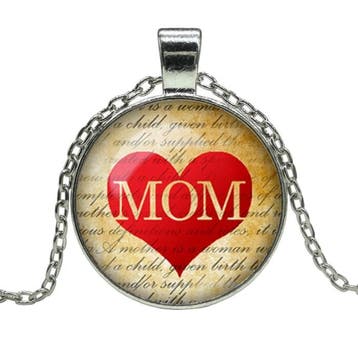 Fako Bijoux - Ketting - Cabochon - Mom, Verzenden