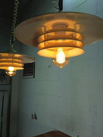 Plafondlamp (2) - Space Age gelaagde hanglampen - Metaal,