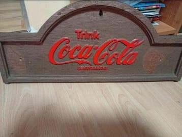 Coca-Cola wandversiering, 60 cm; vintage - Emaille plaat -