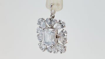Zonder minimumprijs - Hanger - 14 karaat Witgoud - 2.37ct.