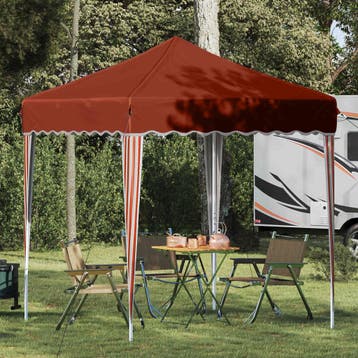 vidaXL Pop-up Feesttent 195 x 195 x 245 cm Terracotta Oxford, Verzenden