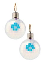 2x Discobal Ø 8 cm LED Iridescent Zilver  Discobol Klein Spi, Ophalen of Verzenden