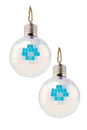 2x Discobal Ø 8 cm LED Iridescent Zilver  Discobol Klein Spi, Ophalen of Verzenden, Nieuw