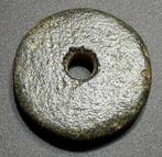 Grec antique mycénien Pierre Très rare amulette-disque en