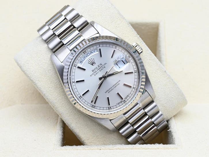 Rolex Day-Date Ref. 18239 Year 1988 (Box), Bijoux, Sacs & Beauté, Montres | Hommes, Enlèvement ou Envoi