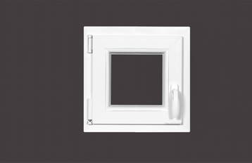 PVC raam draai b37xh37 cm Wit, Ophalen of Verzenden, Gevelraam of Ruit