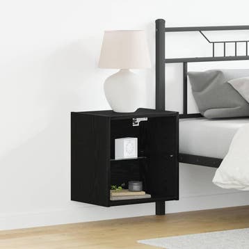 vidaXL Floating Shelf met LED Licht met plank Zwart 40 x, Huis en Inrichting, Verzenden, Nieuw