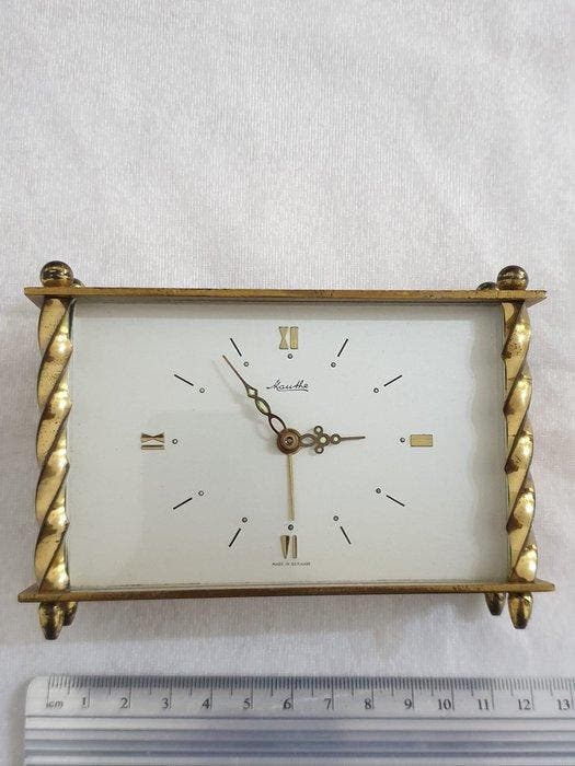 Wekker - Messing - 1950-1960 - Mauthe klok, Antiquités & Art, Curiosités & Brocante