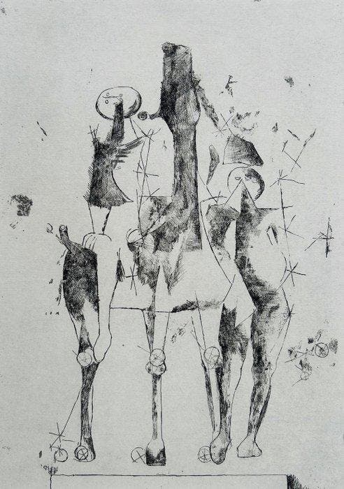 Marino Marini (1901-1980) - Sans-titre - Eau-forte originale, Antiquités & Art, Antiquités | Autres Antiquités