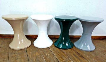 Tabouret - Plastique - Quatre tabourets rétro