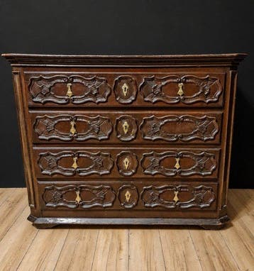 Ladekast - Walnoot - Antieke commode Canterano