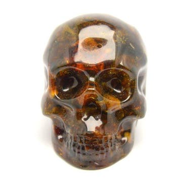 Snijwerk, Skull Memento Mori - 7.5 cm - Natuurlijke