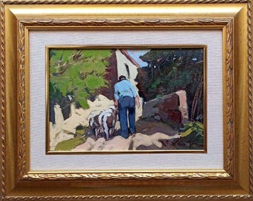 Enzo Lenzi (1942-2025) - Pastore con gregge