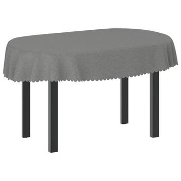 vidaXL Tafelkleed Ovaal Lichtgrijs 130 x 220 cm, Huis en Inrichting, Verzenden, Nieuw