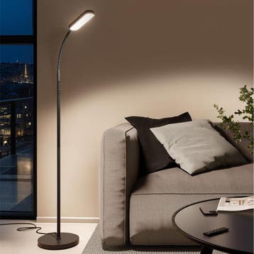 Vloerlamp Prisma LED, 5 lichtmodi, 12 W, dimbaar - zwart, Huis en Inrichting, Verzenden, Nieuw