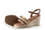 Lisa & Jo Sleehakken in maat 40 Cognac, Kleding | Dames, Schoenen, Lisa & Jo, Overige kleuren, Verzenden, Zo goed als nieuw