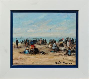 Camille Rousseau - Un après-midi sur les plages de Normandie, Antiquités & Art