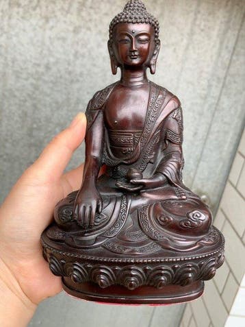 Bronzen Shakyamuni Boeddha - Koper - China - 21e eeuw