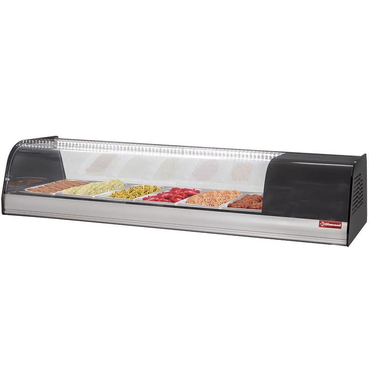 Gekoeld uitstalraam voor tapas, 6x GN 1/3 - 40 mm (inclusief, Zakelijke goederen, Horeca | Keukenapparatuur, Koelen en Vriezen