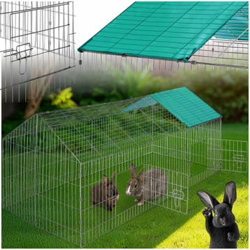 Konijnenren met zonnescherm - groen, Verzenden, Nieuw