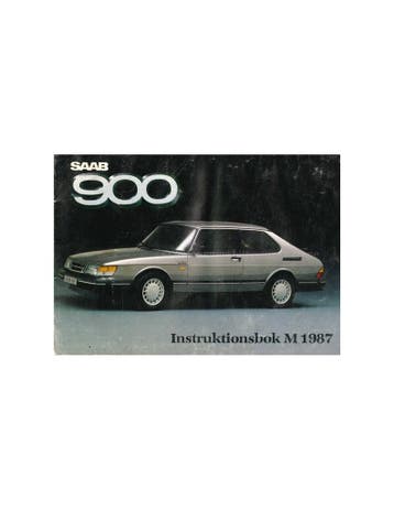1987 SAAB 900 INSTRUCTIEBOEKJE ZWEEDS