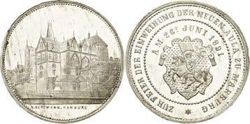 Zinnmedaille 1891 Akademien, Schulen, Universitaeten, Verzenden