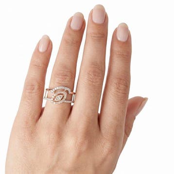 Ring - 14 karaat Roségoud - 0.56ct. tw. Diamant (Natuurlijk)