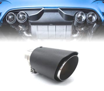 EMBOUT DÉCHAPPEMENT UNIVERSEL EN CARBONE TYPE AKRAPOVIC 63M, Autos : Pièces & Accessoires, Verzenden