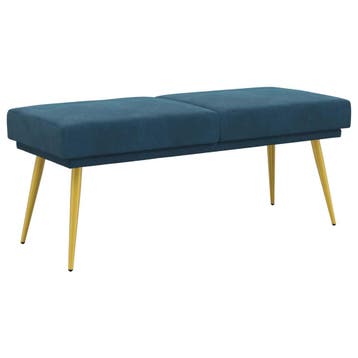 vidaXL Dubbel-laags bank Blauw 120 x 45 x 46 cm Fluweel, Verzenden