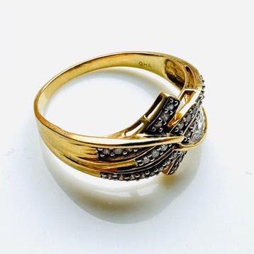 Ring - 18 karaat Geel goud - 0.36ct. tw. Diamant, Nieuw