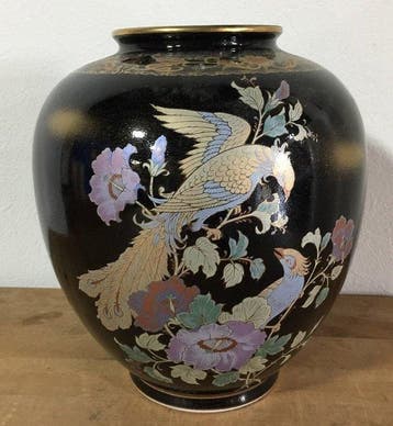 Vaas - Porselein, Japanse Kutani-porseleinen bloemvaas -