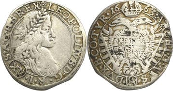15 Kreuzer 1663, Habsburg Leopold I 1657-1705, Verzenden, België
