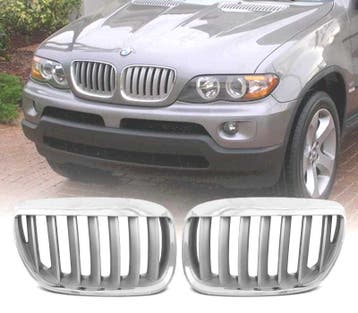 Calandres Pour Bmw X5 E53 Lci 04-06 Look Titane Chromé Argen, Autos : Pièces & Accessoires, Verzenden