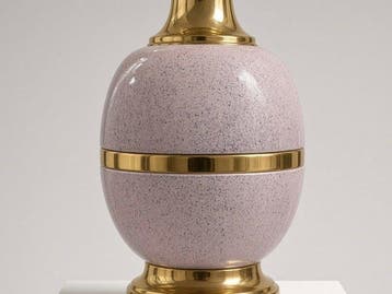 Tafellamp (2) - Franse roze geglazuurde terracotta- en, Nieuw