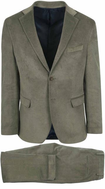 Suitable Corduroy Kostuum Groen maat Maat 52/54 (L) Heren, Kleding | Heren, Maat 52/54 (L), Verzenden, Nieuw, Suitable