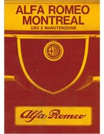 1971 ALFA ROMEO MONTREAL INSTRUCTIEBOEKJE ITALIAANS, Ophalen of Verzenden