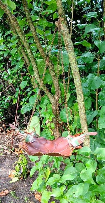 Vogelbad - IJzer - Vogelwaterbak, Antiek en Kunst