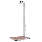 vidaXL Buitendouche met bruine basis 230 cm roestvrij staal, Tuin en Terras, Verzenden, Nieuw