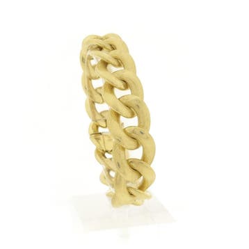 Robuuste gouden gourmetschakel armband (Schakelarmband), Ophalen of Verzenden