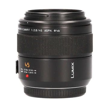 Panasonic Leica DG Macro-Elmarit 45mm f/2.8 AS met garantie, Ophalen of Verzenden, Gebruikt